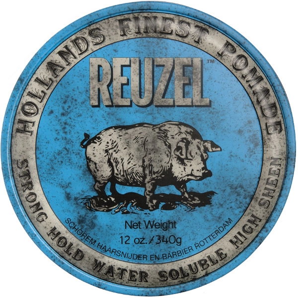 Reuzel Blue Strong Hold Water Soluble High Sheen pomáda 340 g - POŠKOZENÝ OBAL (1476)