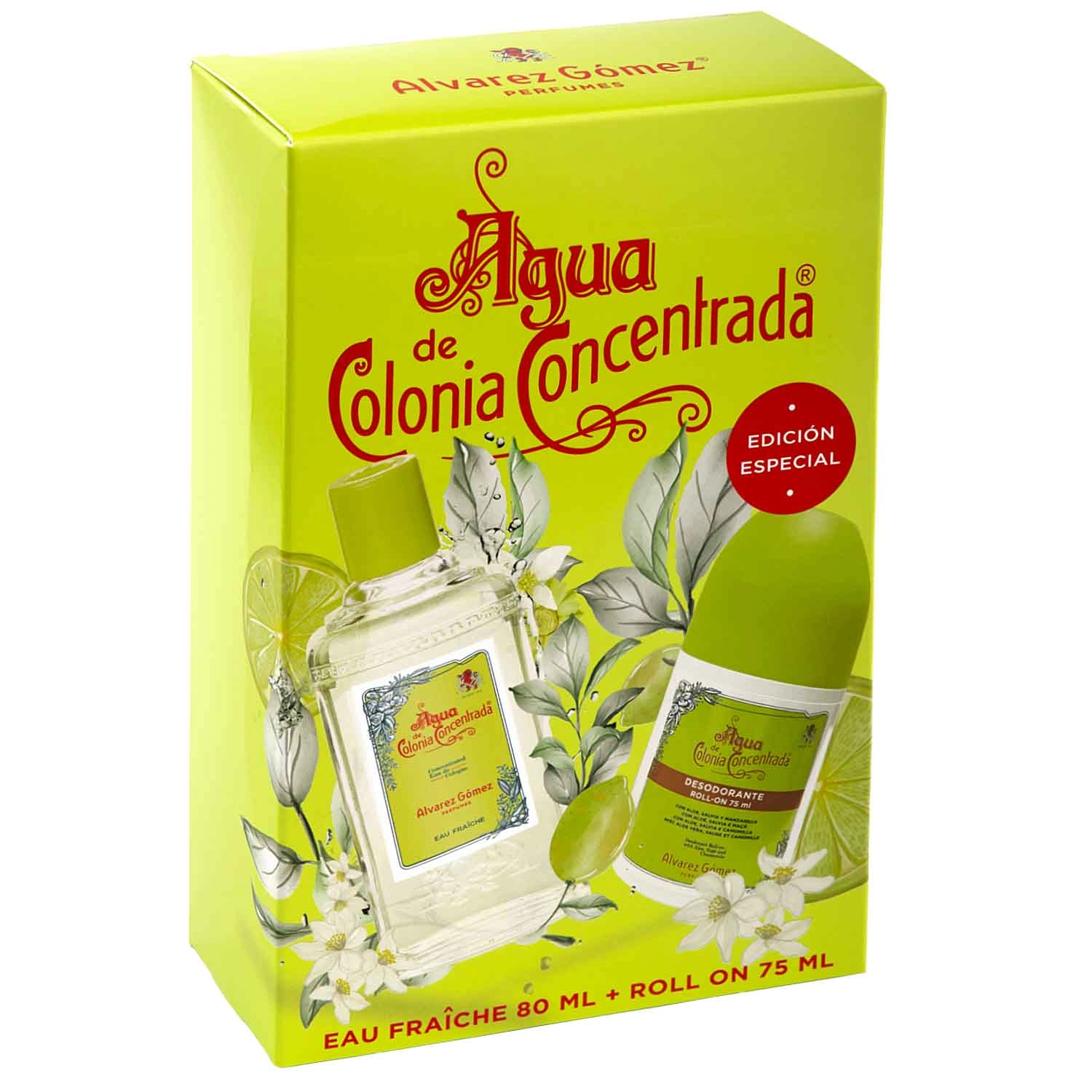 Alvarez Gómez Agua de Colonia Concentrada Eau Fraiche sada kolínská voda 80 ml a deodorant roll on 75 ml