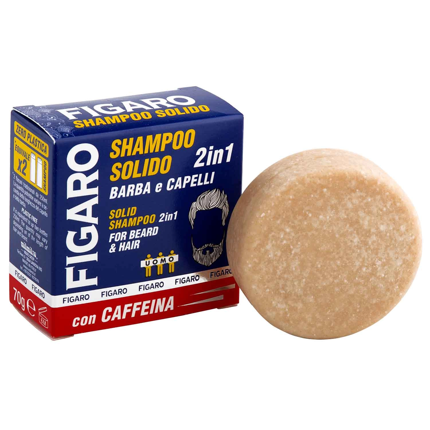 Figaro Uomo mýdlový šampon na vlasy a vousy 70 g