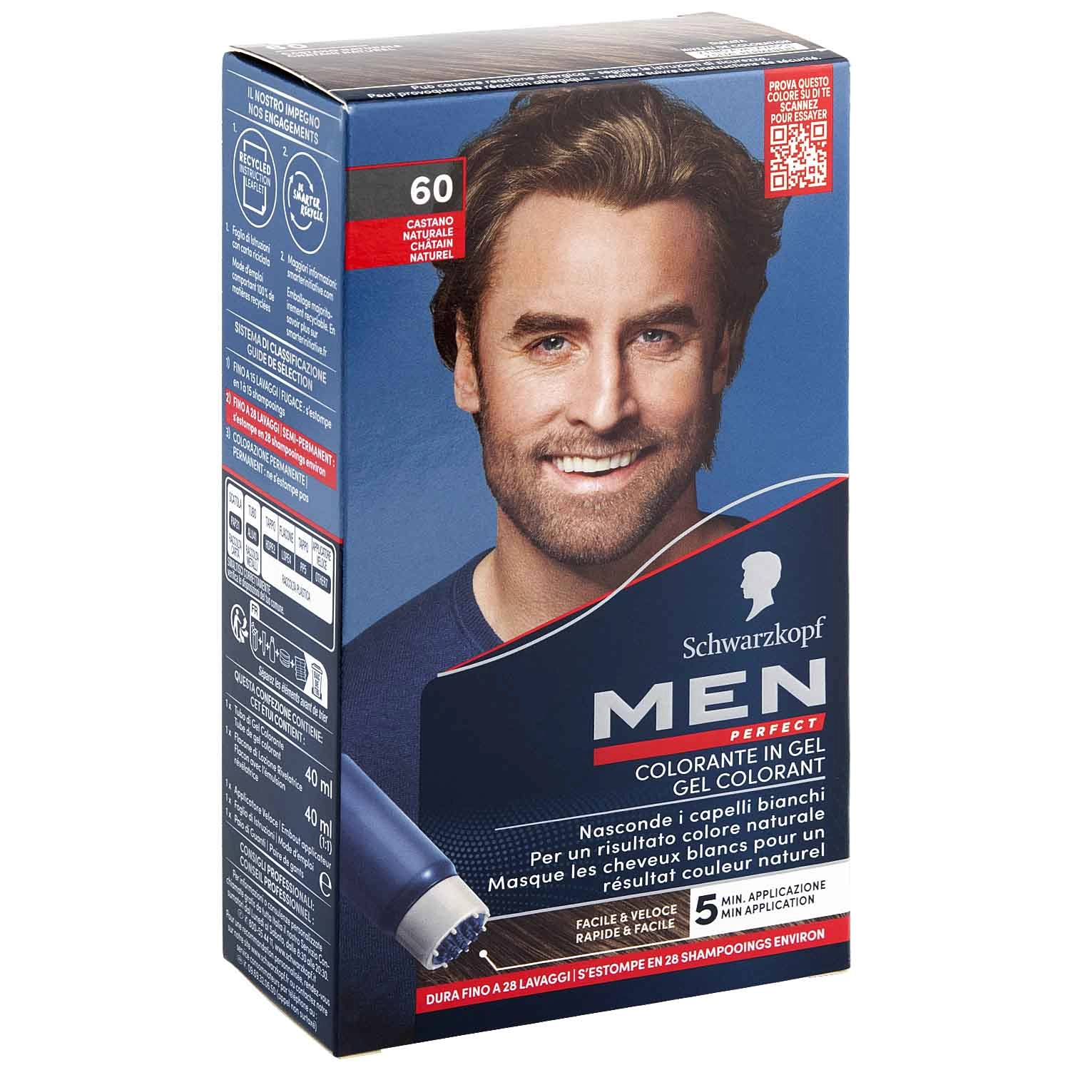 Schwarzkopf Men Perfect 60 barva na vlasy - přírodní hnědá