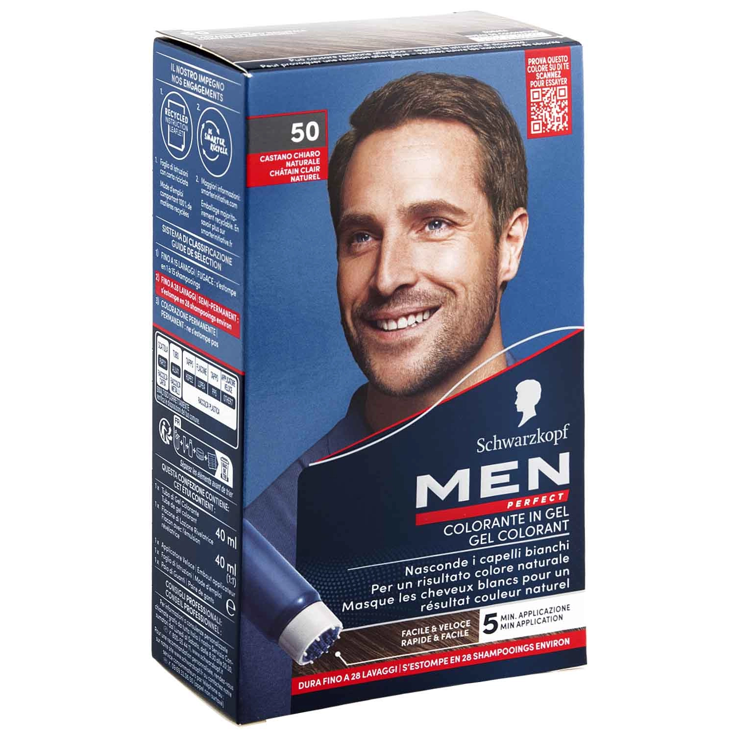 Schwarzkopf Men Perfect 50 barva na vlasy - přírodní světle hnědá