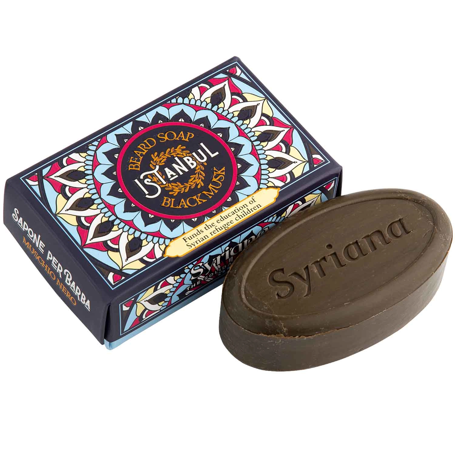 Syriana Istanbul Black Musk mýdlo na vousy 125 g