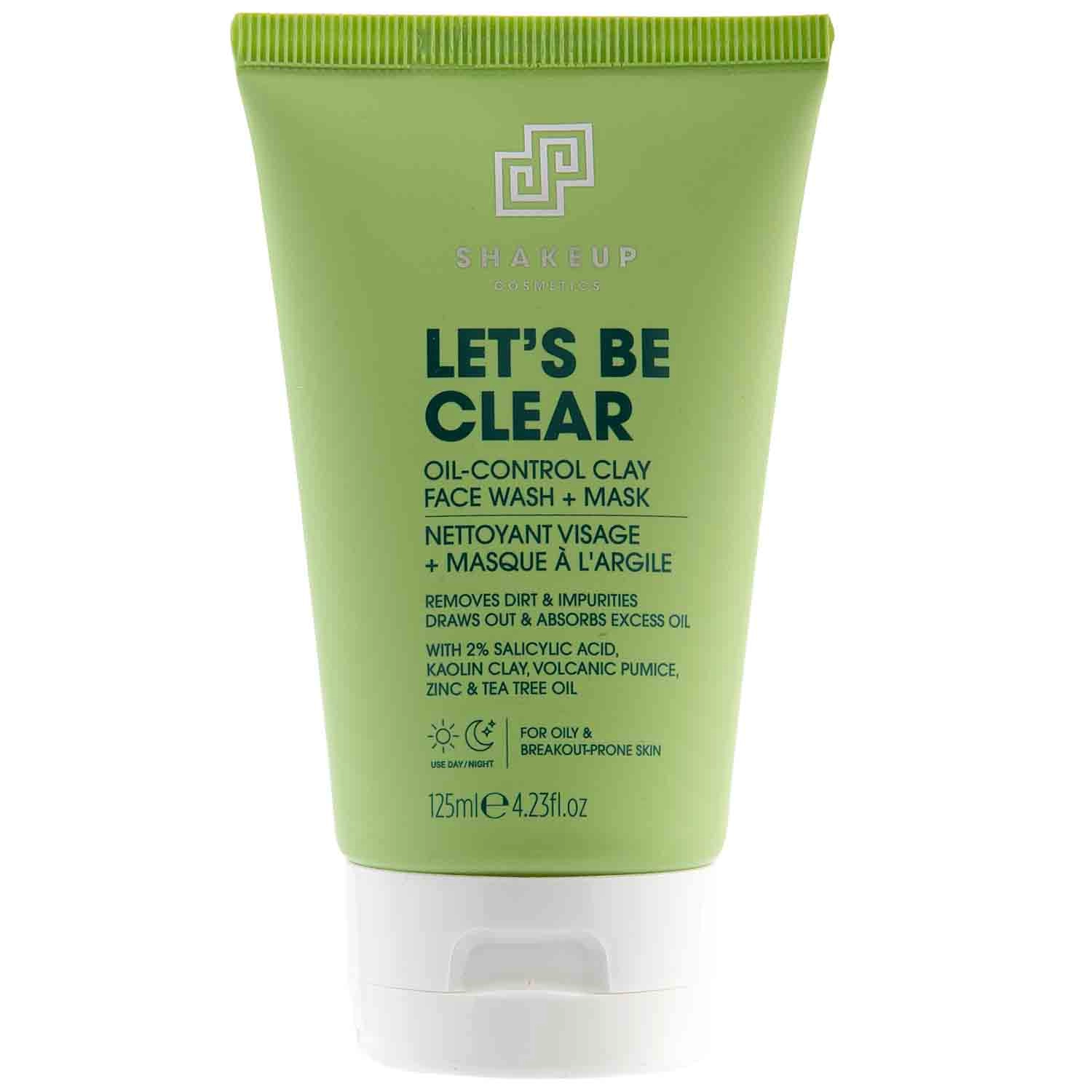 Shakeup Cosmetics Let's Be Clear čisticí jílový gel na mužskou pleť 2v1 125 ml