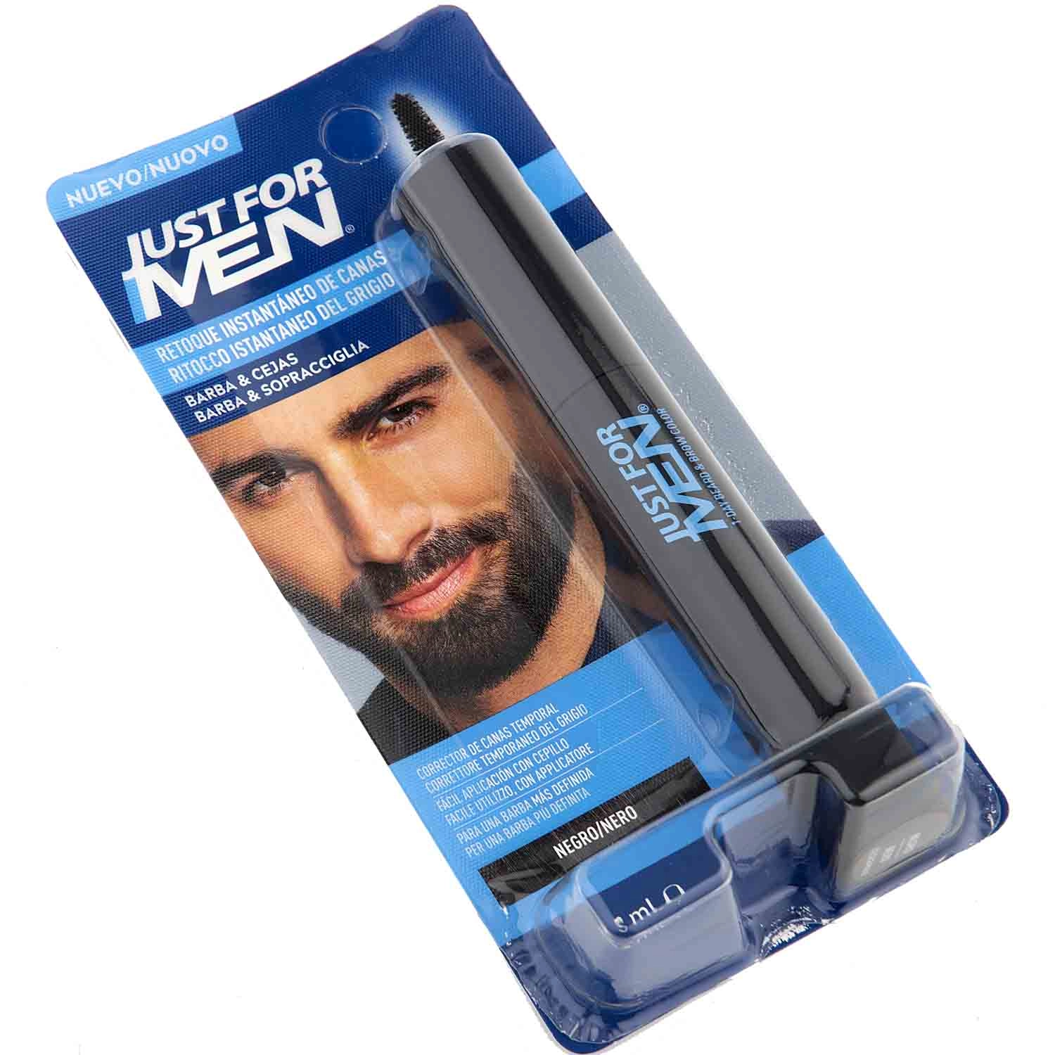 Just For Men krycí gel na šediny ve vousech a obočí - černá 9 ml