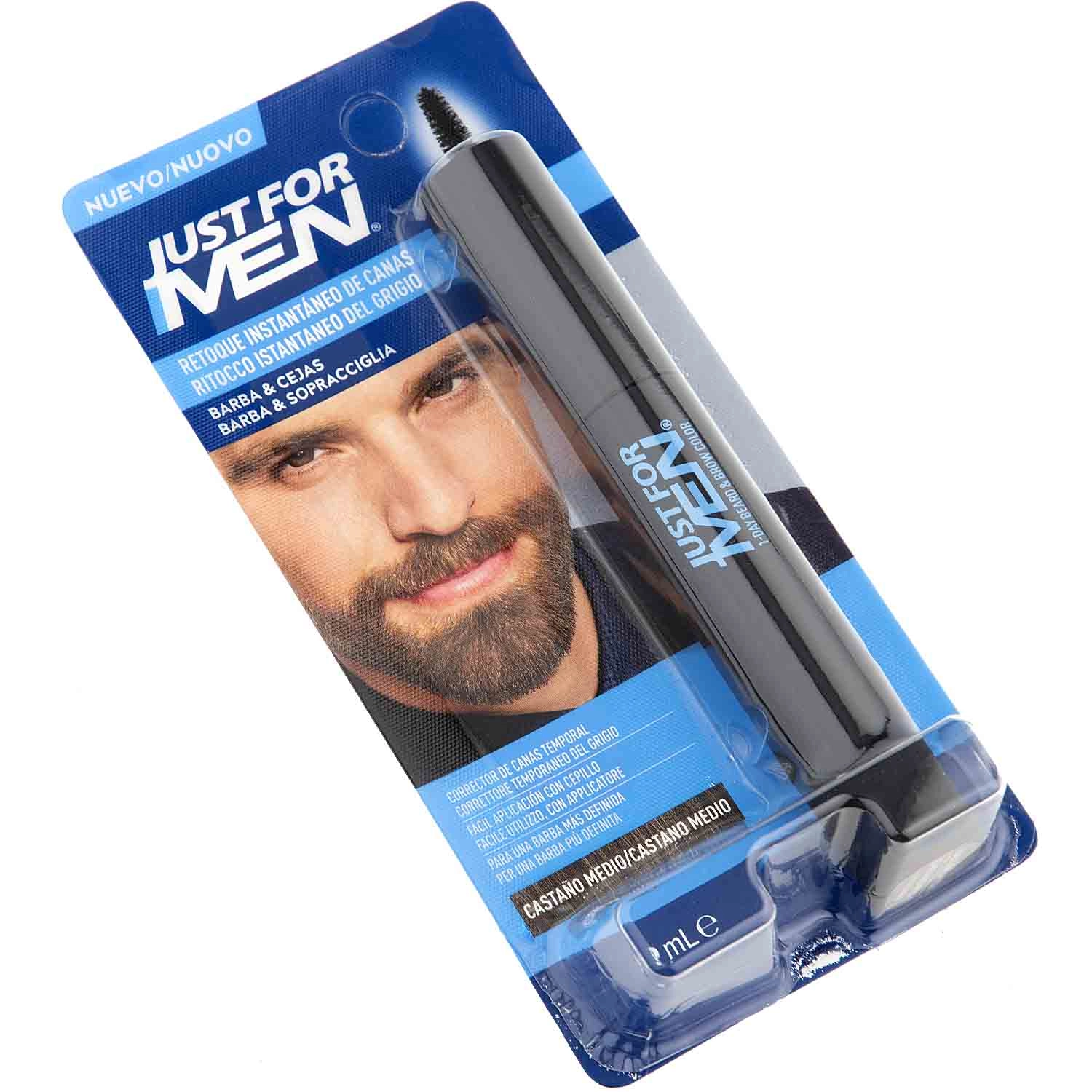 Just For Men krycí gel na šediny ve vousech a obočí - středně hnědá 9 ml