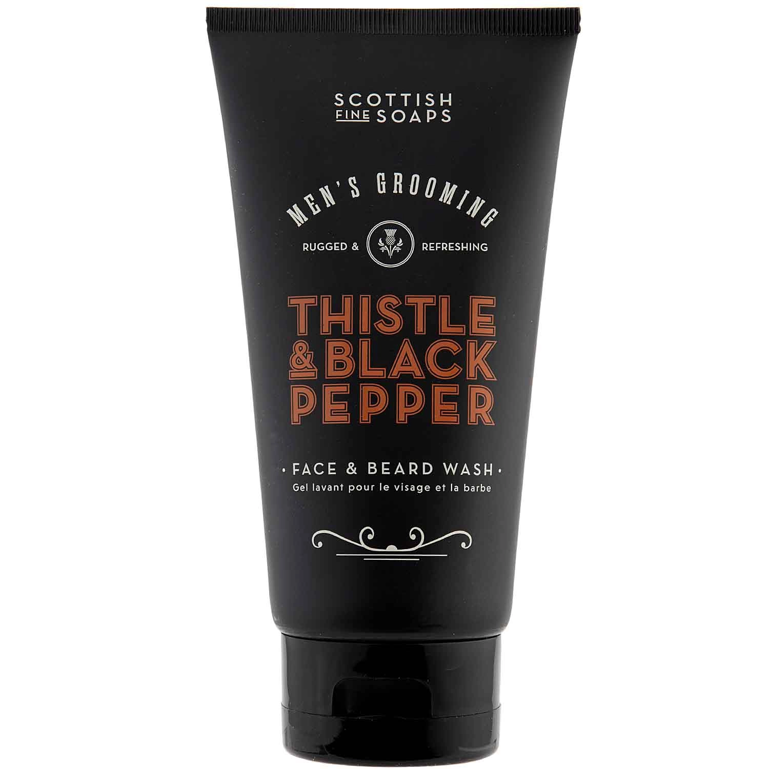 The Scottish Fine Soaps Thistle & Black Pepper mycí gel na obličej a vousy 150ml