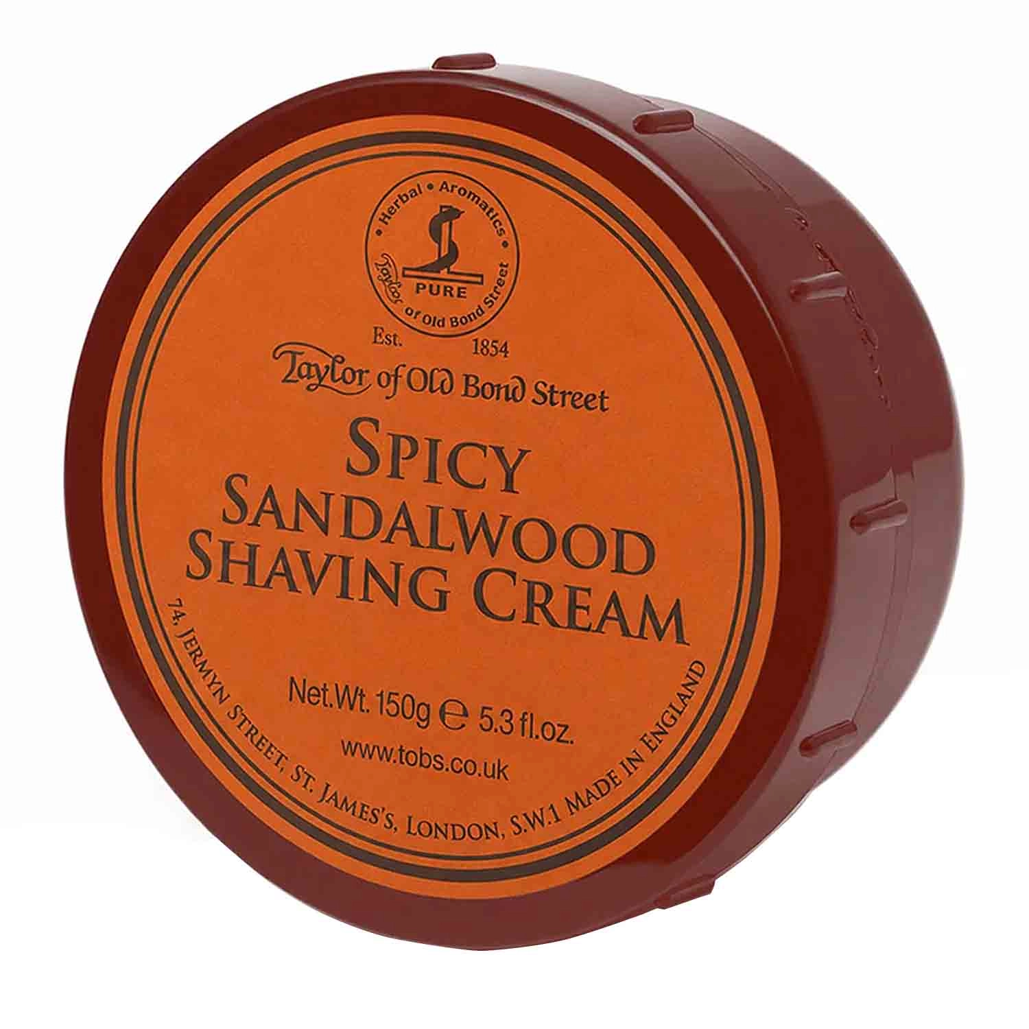 Taylor of Old Bond Street Spicy Sandalwood krém na holení 150 g