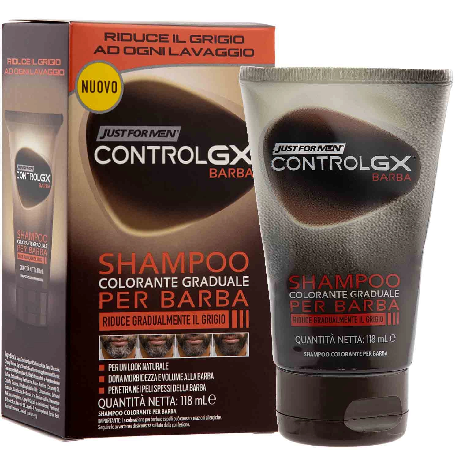 Just For Men ControlGX Barba šampon pro postupnou redukci šedin vousů 118 ml - POŠKOZENÁ KRABIČKA (6008)