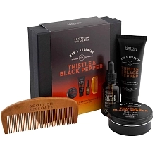 The Scottish Fine Soaps Thistle & Black Pepper sada pro upravený plnovous